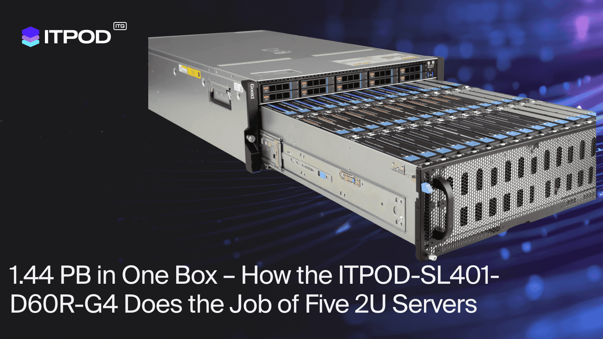 1.44 PB in a Single Chassis: How the ITPOD-SL401-D60R-G4 Replaces Five 2U Servers