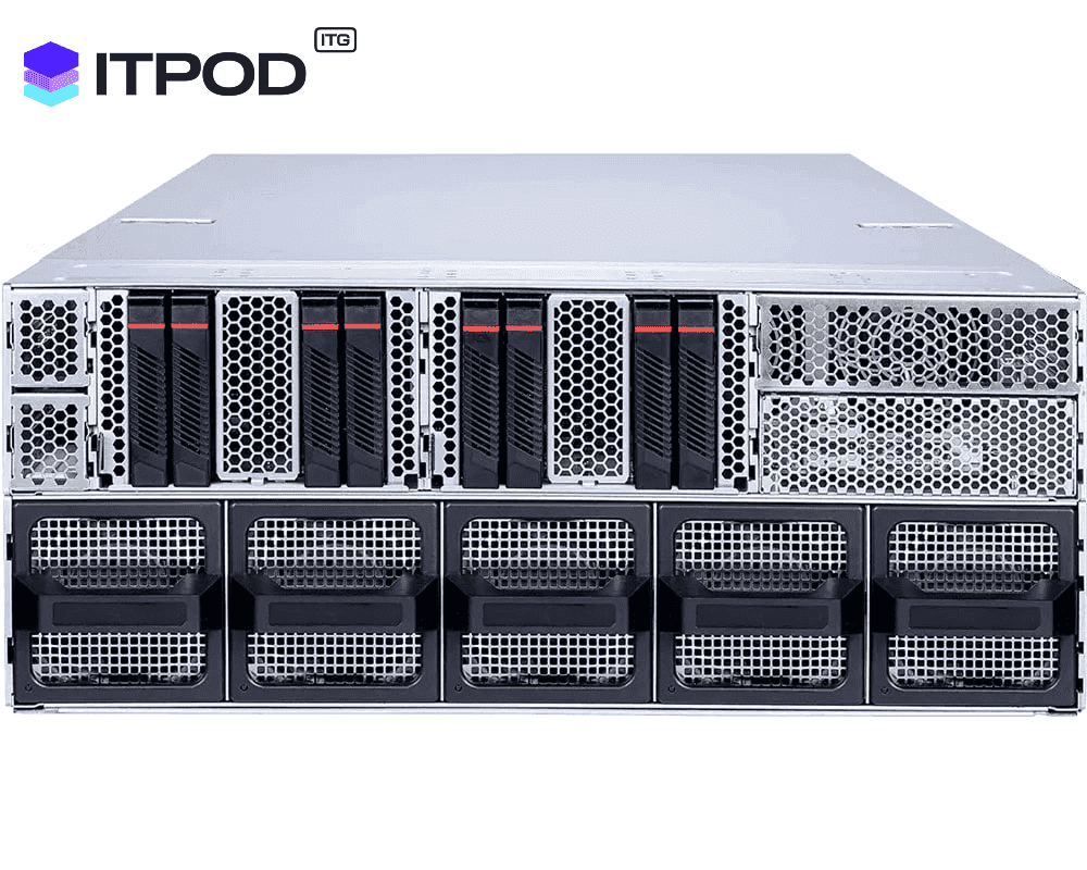 Сервер для инференса на AMD Instinct MI350P: восемь ускорителей в одном 4U ITPOD